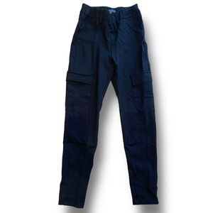 Black skinny fit cargo pants